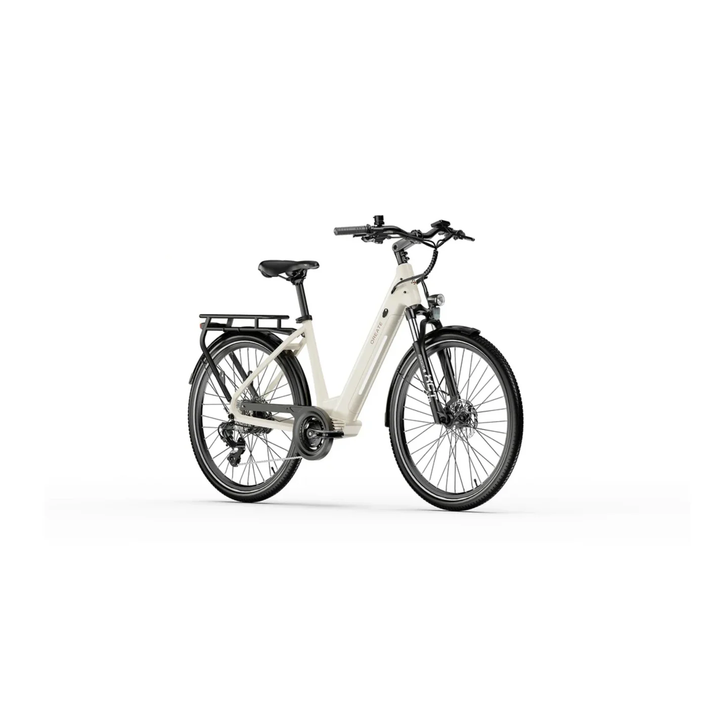 A-Spadz City Air Elektrische Stadsfiets Gravel Grijs – 486Wh Accu – 250W Ananda Motor – Shimano 7 Versnellingen